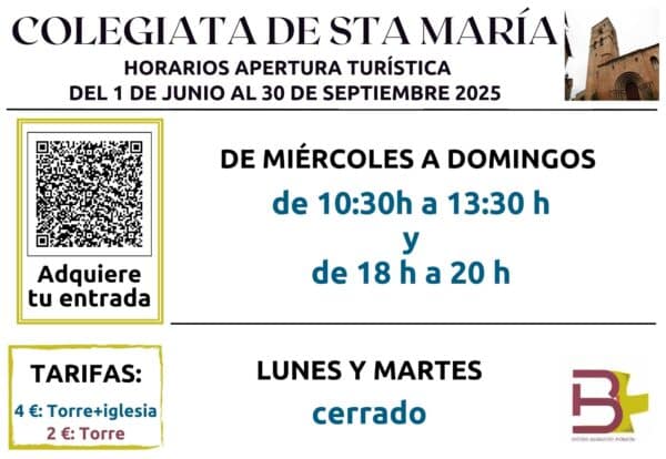 Villa de Ainsa - Sobrarbe Pirineo COLEGIATA DE AINSA. JUNIO A SEPTIEMBRE 2025