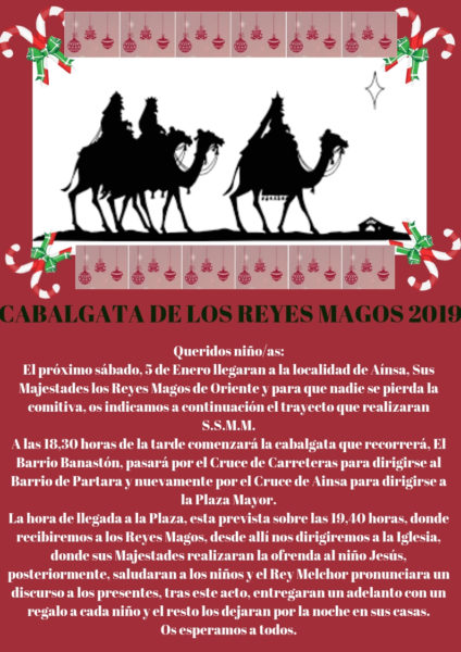 Villa de Ainsa - Sobrarbe Pirineo CABALGATA DE LOS REYES MAGOS 2019
