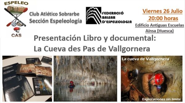 Villa de Ainsa - Sobrarbe Pirineo 26 07 2019 Presentación libro la Cueva des Pas de Vallgornera