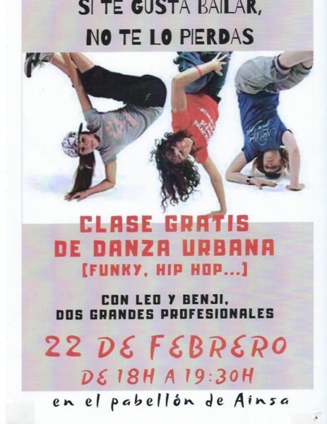 Villa de Ainsa - Sobrarbe Pirineo clases baile urbano 22 febrero