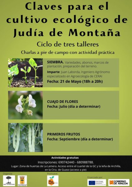 Villa de Ainsa - Sobrarbe Pirineo TALLERES CLAVES CULTIVO ECOLOGICO DE JUDIA DE MONTANA