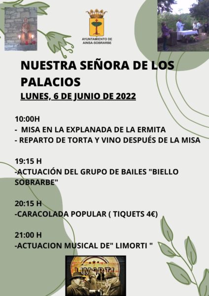 Villa de Ainsa - Sobrarbe Pirineo NUESTRA SENORA DE LOS PALACIOS LUNES 6 DE JUNIO DE 2022