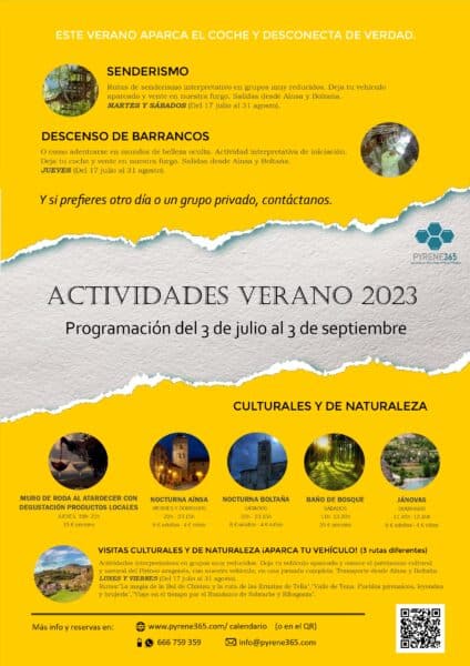 Villa de Ainsa - Sobrarbe Pirineo Pyrene365 actividades verano 2023