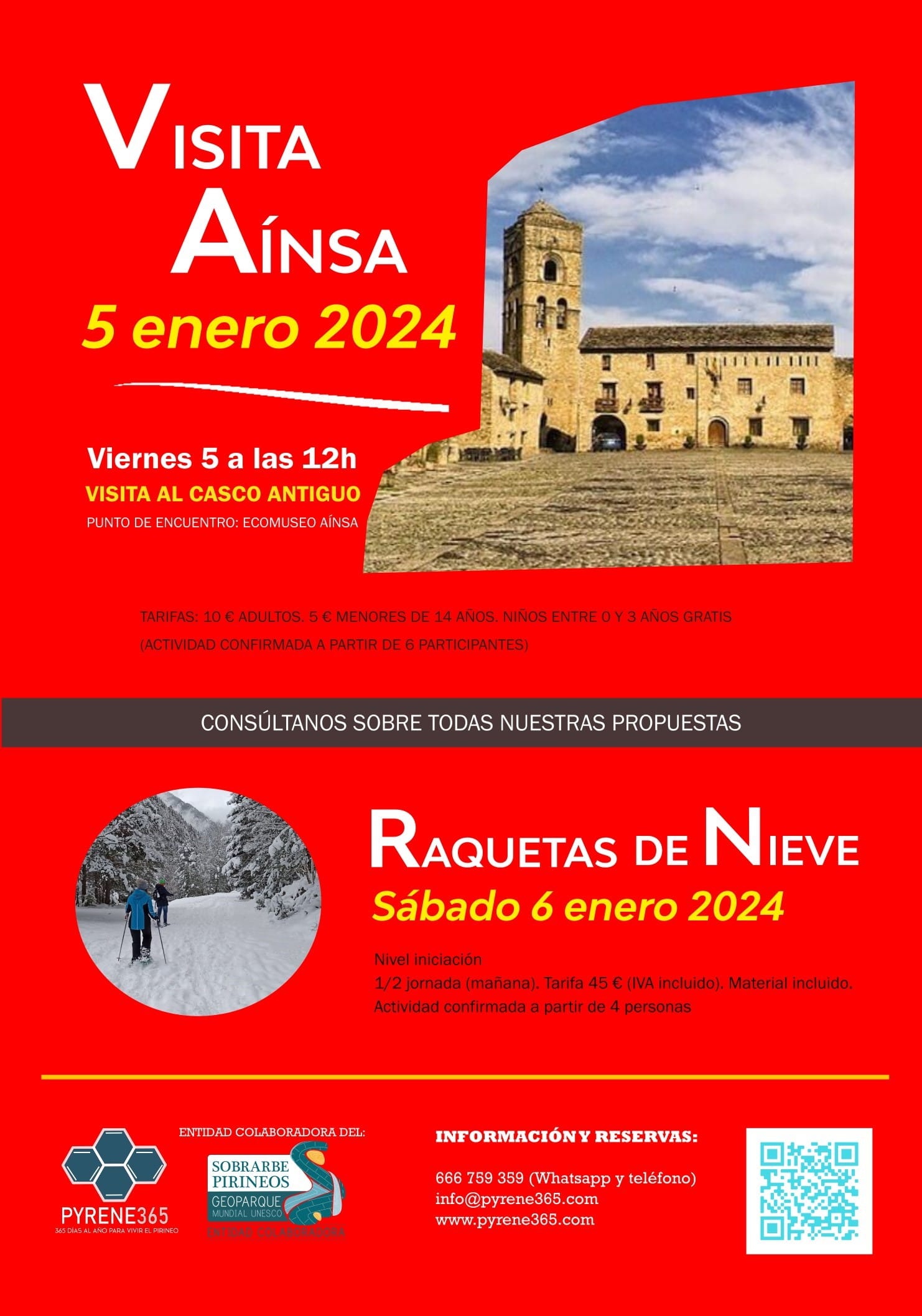 Villa de Ainsa - Sobrarbe Pirineo Visita guiada 5 de enero
