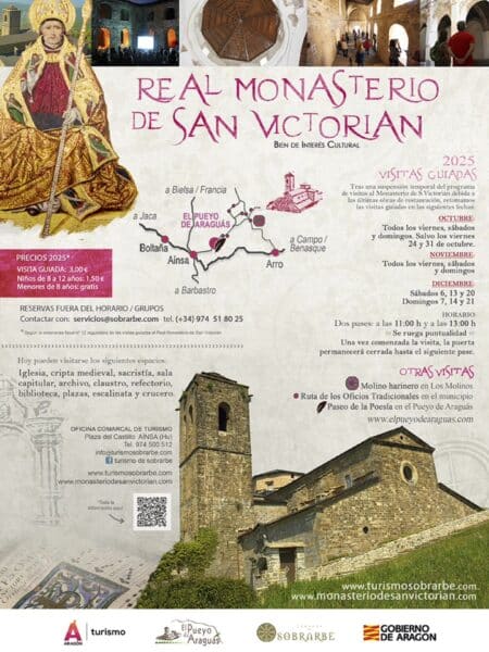 Villa de Ainsa - Sobrarbe Pirineo REAL MONASTERIO DE SAN VICTORIÁN 2 Villa de Ainsa - Sobrarbe Pirineo Visitas San Victorian octubre noviembre diciembre