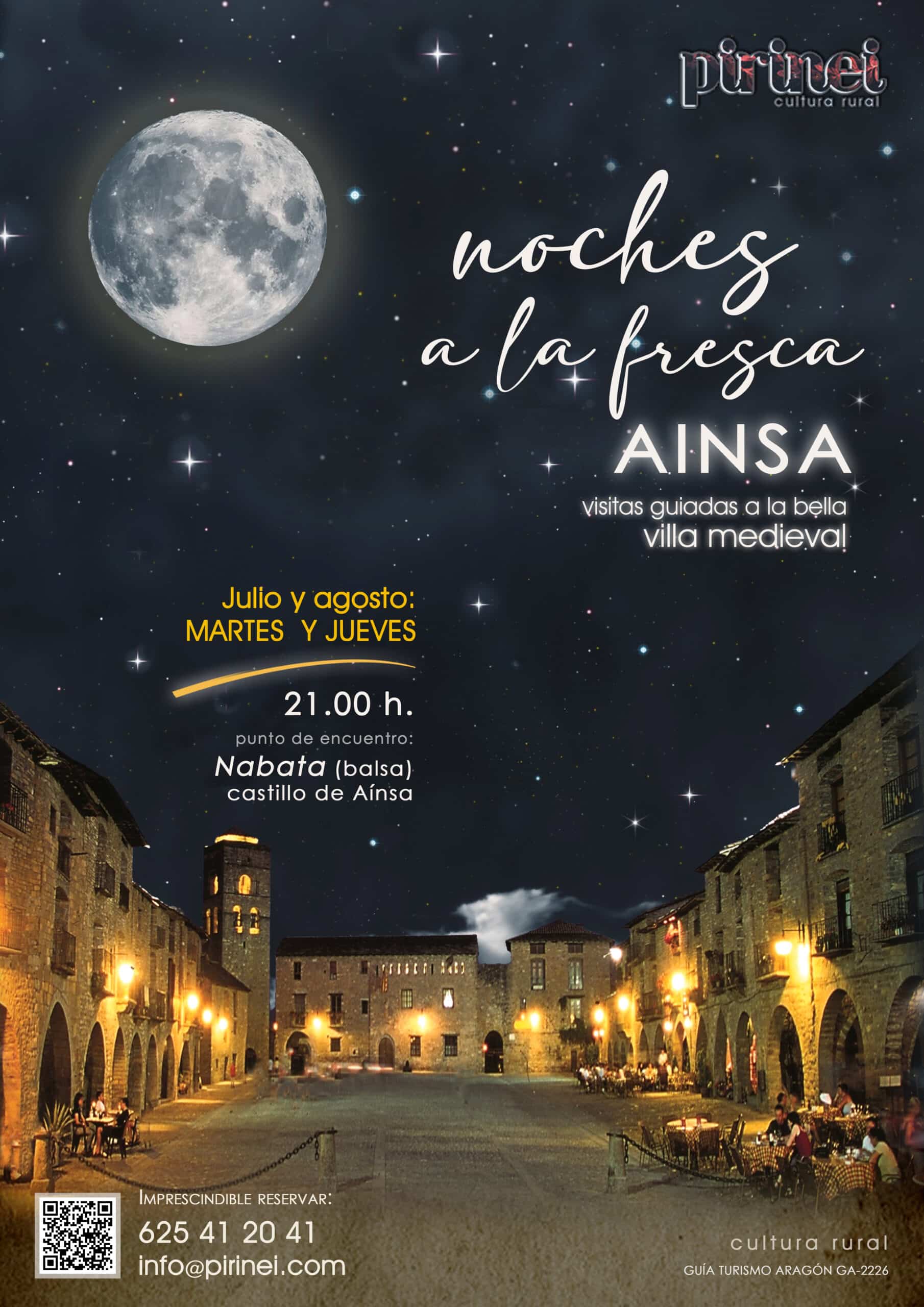 Villa de Ainsa - Sobrarbe Pirineo ainsa noche scaled