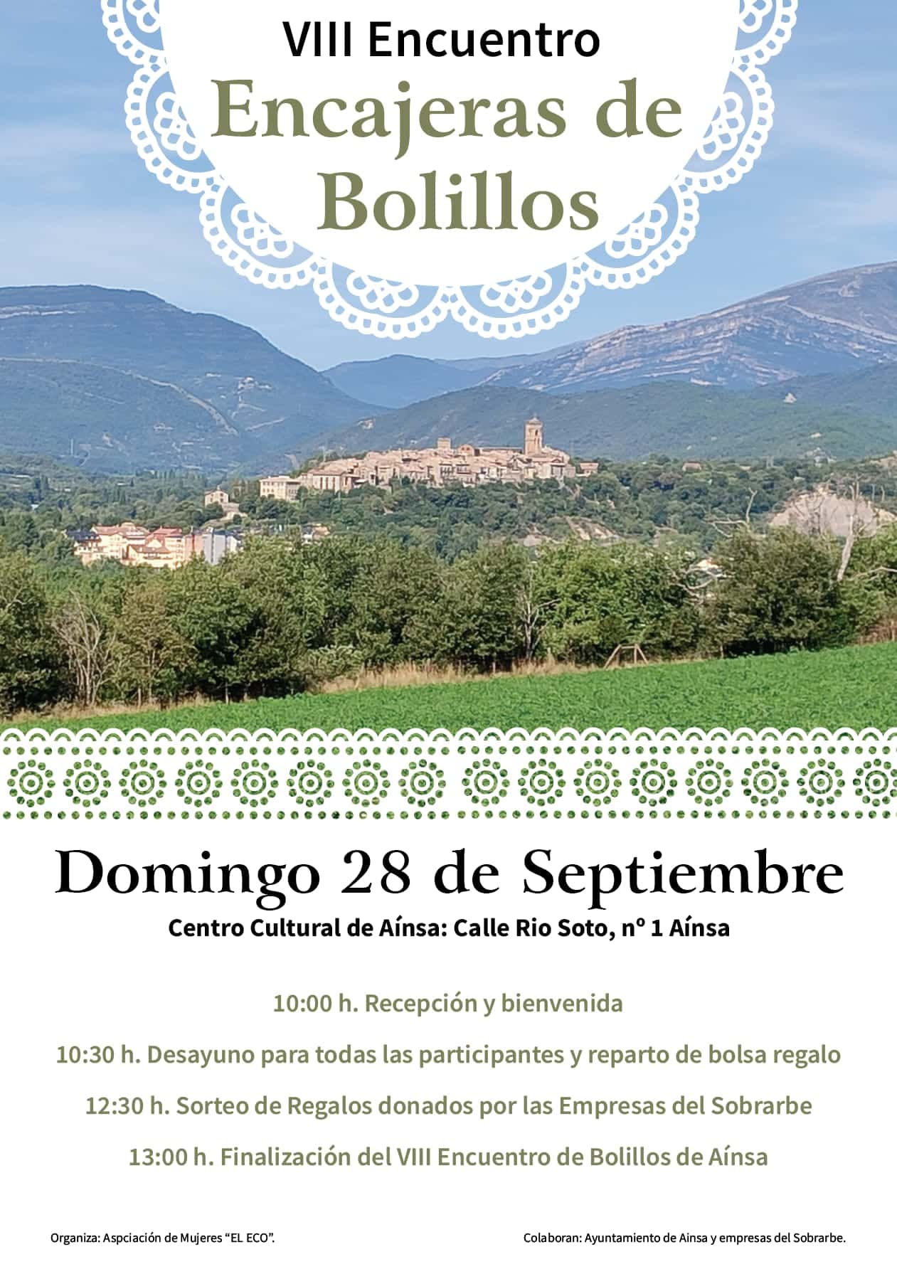Villa de Ainsa - Sobrarbe Pirineo BOLILLOS 28 DE SEPTIEMBRE