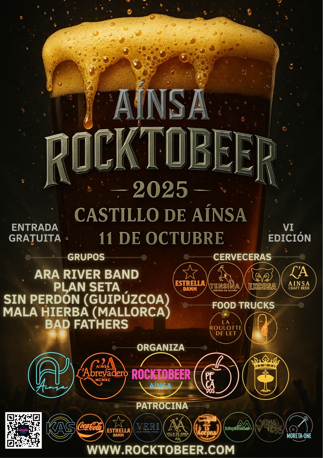 Villa de Ainsa - Sobrarbe Pirineo Cartel Rocktobeer