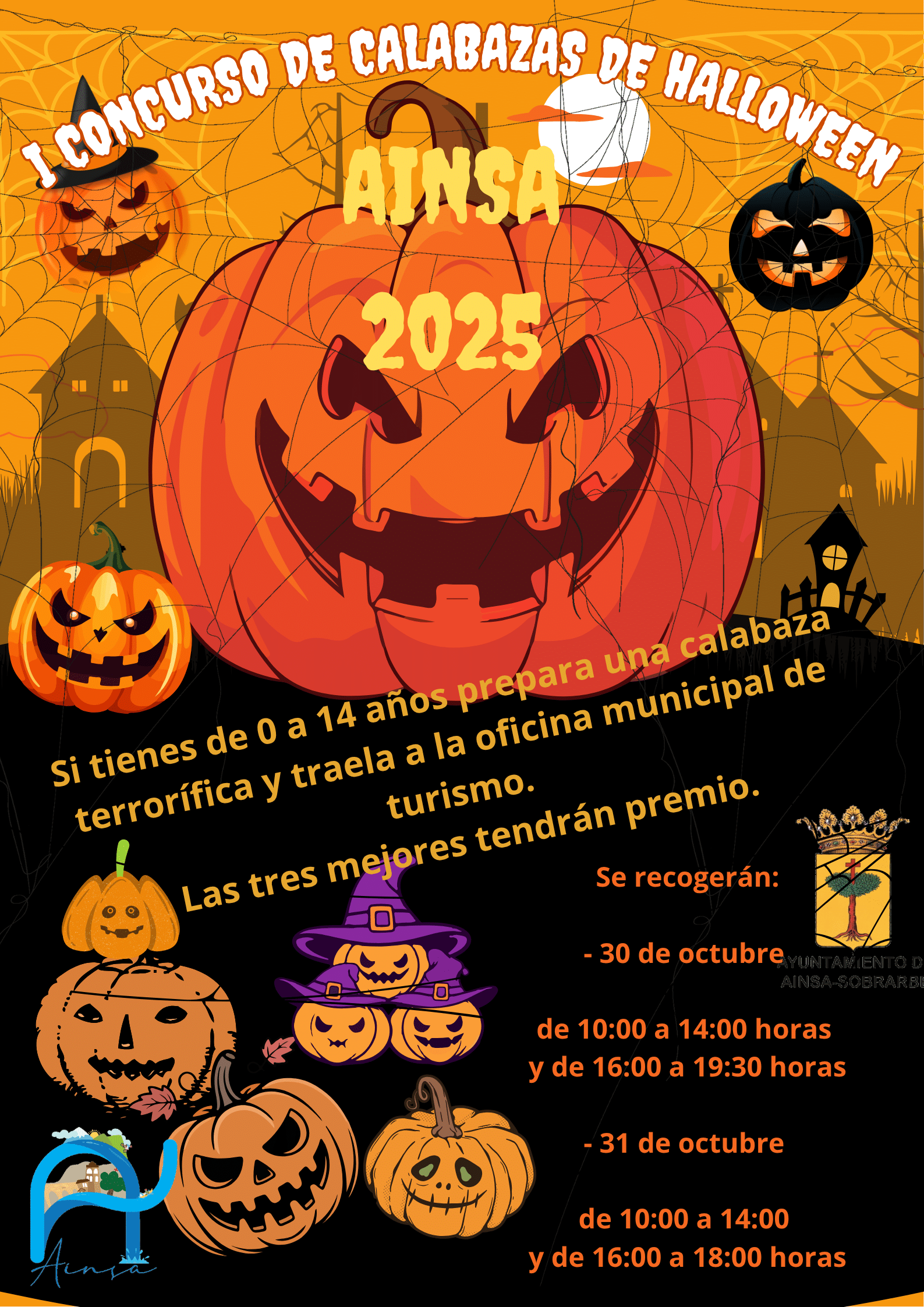 Villa de Ainsa - Sobrarbe Pirineo Concurso calabazas de Halloween 2025