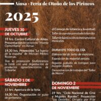 Villa de Ainsa - Sobrarbe Pirineo FOLLARASCA 2025 CARTEL COMPLETO