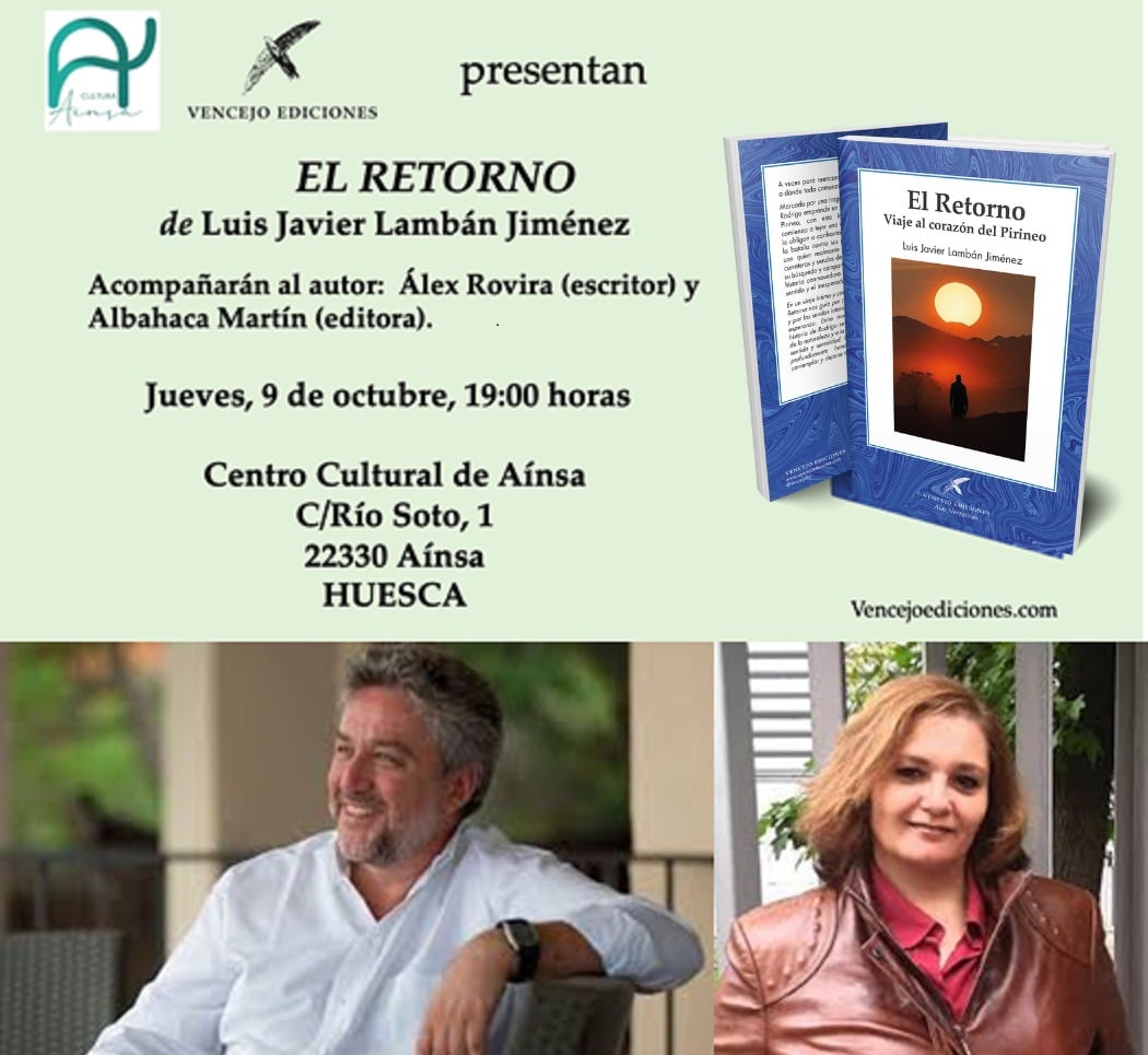 Villa de Ainsa - Sobrarbe Pirineo PRESENTACION LIBRO EL RETORNO 9 DE OCTUBRE
