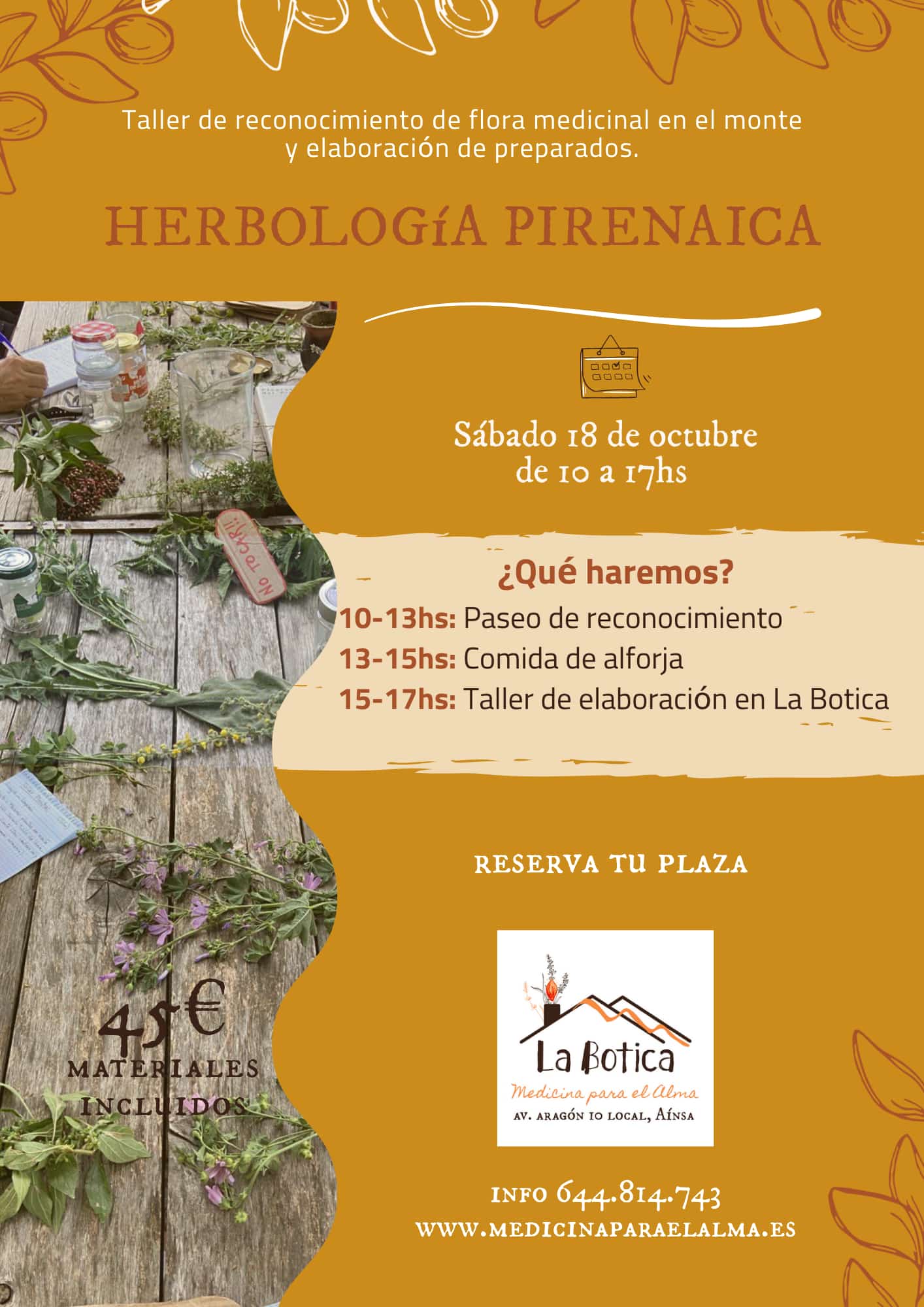 Villa de Ainsa - Sobrarbe Pirineo recoleccion hierbas 18 de octubre