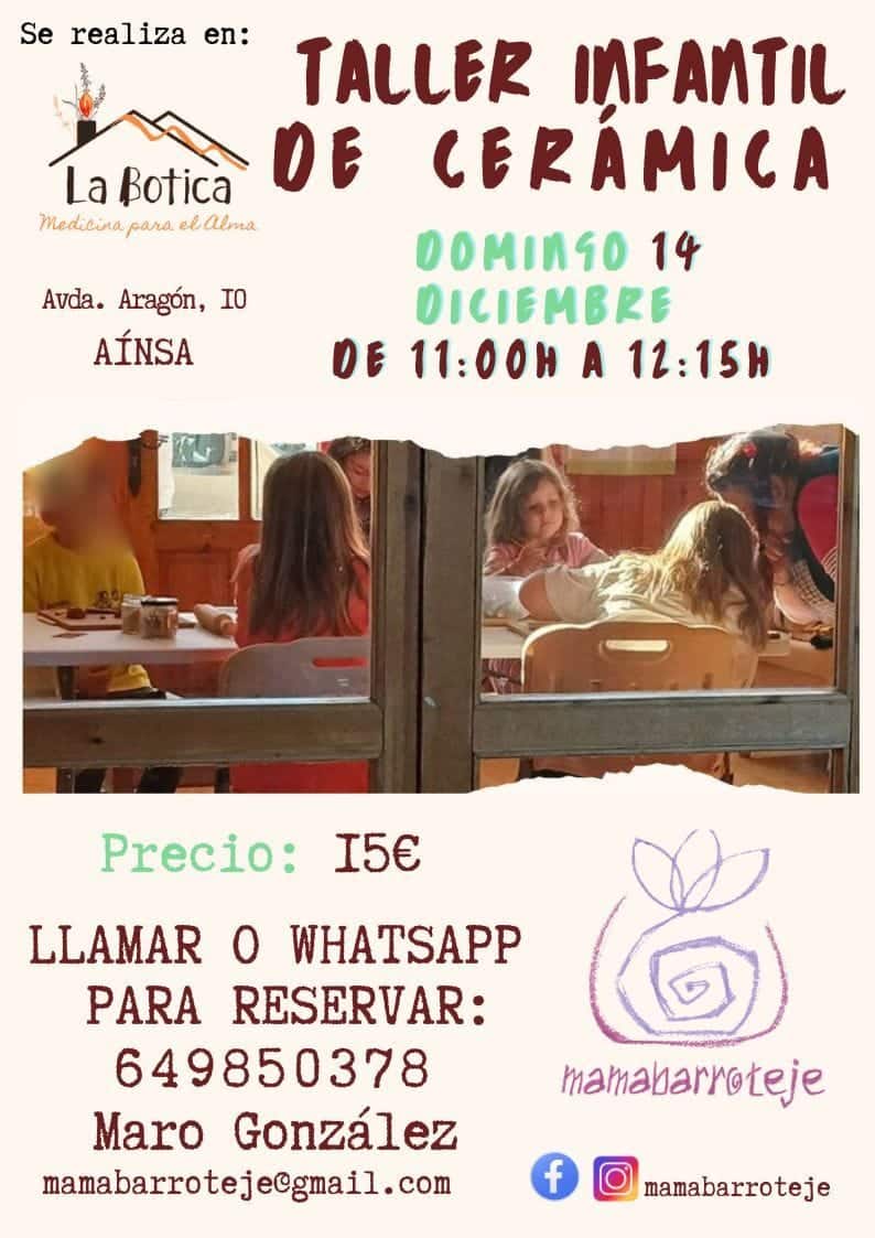 Villa de Ainsa - Sobrarbe Pirineo 14 DE DICIEMBRE TALLER CERAMICA
