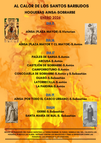 Villa de Ainsa - Sobrarbe Pirineo HOGUERAS DE LOS SANTOS BARBUDOS 2026 2 Villa de Ainsa - Sobrarbe Pirineo HOGUERAS AINSA SOBRARBE 2026