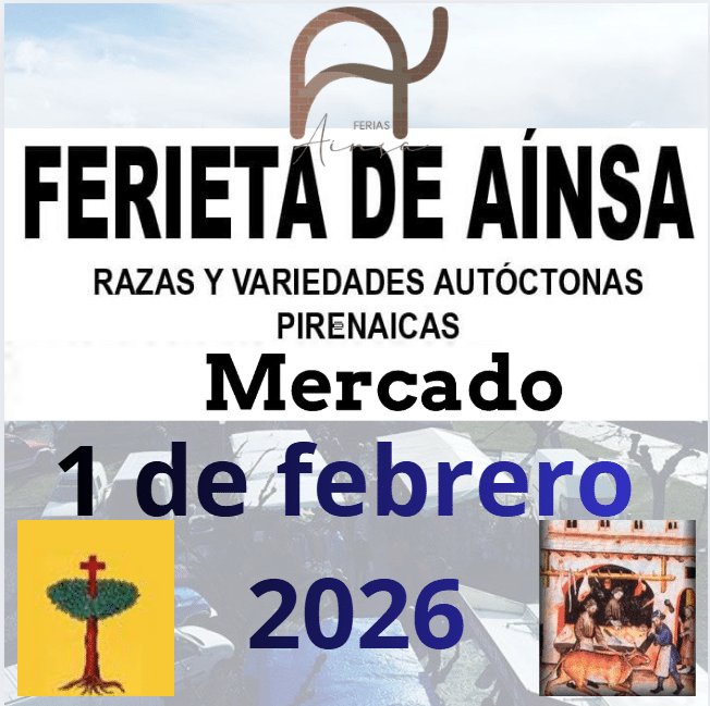 Villa de Ainsa - Sobrarbe Pirineo FERIETA 2026. RAZAS Y VARIEDADES AUTÓCTONAS PIRENAICAS. MERCADO 1 Villa de Ainsa - Sobrarbe Pirineo Sin tituloFERIETA 2026 pantallas