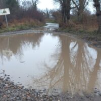 Las continuas lluvias hacen mella en las infraestructuras públicas del municipio de Aínsa-Sobrarbe