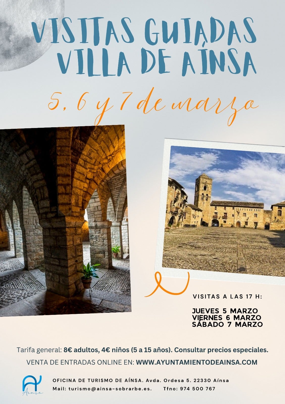 Villa de Ainsa - Sobrarbe Pirineo CINCOMARZADA , VISITAS GUIADAS VILLA DE AINSA 5 6 Y 7 DE MARZO DE 2026 1 Villa de Ainsa - Sobrarbe Pirineo VISITAS GUIADAS CINCOMARZADA