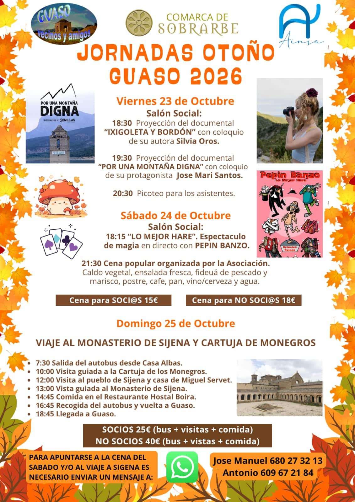 Villa de Ainsa - Sobrarbe Pirineo JORNADAS OTONO GUASO 2026
